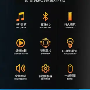 4喇叭炫彩led藍牙音箱 家用收音機遊戲電腦音響 電競音箱/電競喇叭 RGB 機械 (7.5折)