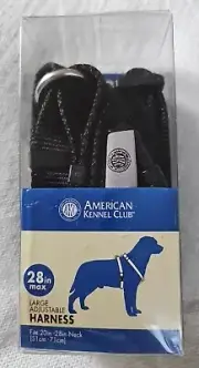 American Kennel Club Adjustable Harness NEW Size Large Fitting 20" to 28" Black