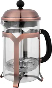 Domo Café Press Coffee Plunger, 800Ml / 6 Cup, Antique Brass