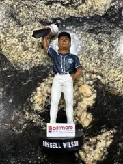 Russell Wilson Asheville Tourists Baseball Bobble Arm Trophy Bobblehead RARE