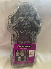 4 PACK! 16.5" Halloween Foam RIP Graveyard Tombstones Stone Looking Headstones