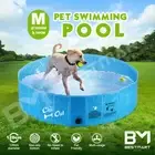 AFP Portable Foldable Dog Puppy Swimming Paddling Pool Bath Tub for Cat M Size