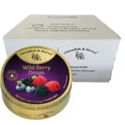 Cavendish and Harvey Wild Berry Drops 175g Tin Sweets Lollies x 10