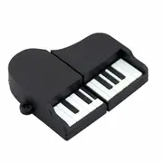 USB Flash Drive U Disk Silicone Piano USB Flash Drive Black 16G