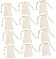 IMIKEYA 50pcs Drawstring Bag Drawstring Pocket Mini Drawstring Bags Drawstring Backpack Small Storage Bag Drawstring Bags Small Drawstring Goodie Bags Small Jewelry Pouch Beige Fabric