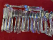 Lenox Opal Innocence (3) 5 Piece Flatware Set + Serving New Old Stock 18pc