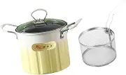 YWJLQH Deep Fryer Pot Portable Oil Strainer Basket for Cooking Baking Fried Chicken