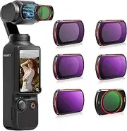 STARTRC ND Filters Set for DJI Osmo Pocket 3 Creator Combo Accessories - 6 Pack CPL,ND 8,ND 16,ND 32,ND 64,ND256(Magnetic)(Aluminum Version), LV-1131994