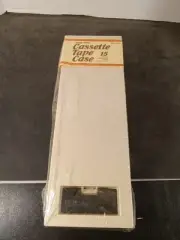 Vintage Plasti Plex Swing-Along Cassette Tape Case (Beige) 15 Tapes (New)