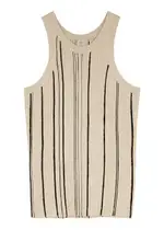 Totême Striped Ribbed-knit Tank - Beige - S (UK8-10 / S) S (UK8-10 / S)