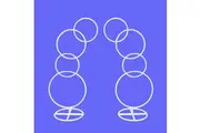 2pcs Round Wedding Arch Backdrop Rings Loops Flower Balloon Lawn Row Stand