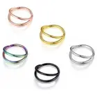 1PC Surgical Steel Nose Rings Septum Hoop Three Layers Nostril Piercing Jewelry