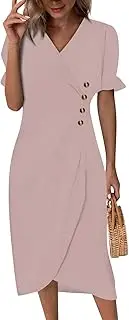 [Generic] Deals of The Day Clearance Under 5.00,Flowered Dresses for Women 2024,Blue and White Dress for Women Light Green Dress Cute Sundresses for Women Women's Tennis Dresses Red(03-Light Gray,S)