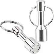 Keukenket Magnetic Keychain Neodymium Magnet, 2-Pack Key Holder, Strong Gold Tester Rare Earth Magnets for Silver Jewelry Test