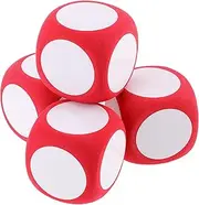 Sosoport 4Pcs Erasable Dice Blank DIY Dice for Educational Games Large Fun for Family Gatherings Math Activities and Party Favors