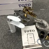 在飛比找蝦皮購物優惠-全新TOTO水龍頭全銅冷熱水龍頭洗臉盆臺盆洗手盆臺下盆都可用