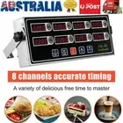 8 Channels Digital Timer Reminder Basket Shaking Timing Alarm Clock Kitchen AUS