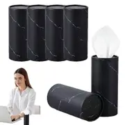 6PCS Car Tissues Holder With Facial Tissues Car Cup Holder Cylindrical Tissue Box