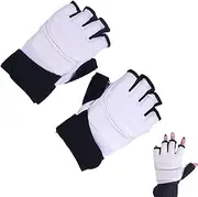Kickboxing Sparring Gloves,Breathable Half Finger Gloves,Kickboxing Hand and Foot Guards,Magic Tape Hand and Foot Protector,for Boxing Kickboxing Wrist Wraps Ankle