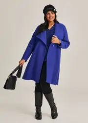 [TS] Taking Shape Morgan Boiled Wool Coat Size 20 in Ultramarine - Plus Size Women's Clothing Ultramarine