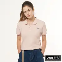 在飛比找momo購物網優惠-【JEEP】女裝 簡約百搭休閒POLO衫(粉色)