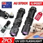 2pc UV Torch Ultra Violet LED Flashlight Blacklight Light 395 nM Inspection Lamp