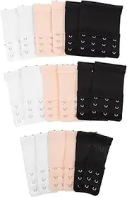 [LIFKOME] 18pcs Bra Extender Extension Bra Buckles Bra Clip Under Outfit Bras for Women Bralette 2 Hook Bra Extension Backless Bras Extender Bra Band Bra Supplies Polyester