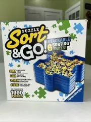 Ravensburger Puzzle Sort & Go 6 Stackable Trays Up To 1000 Pieces. Open Box