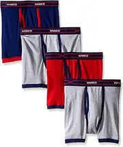 [Hanes] Boys' 4-Pack X-Temp Ringer Boxer Brief