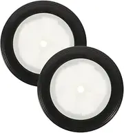 MERRYHAPY 7 Inch Silent Solid Rubber Casters Replacement for Hand Truck Lawn Mower Carts Generators Grills 2 Pack