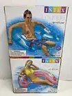 (2) Intex Sit n Float Lounge Inflatable Adult Pool Float Floaty Pink Blue Cup