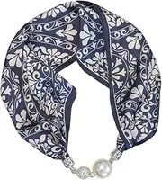 [Ecroon] Silk Scarf Necklace Style Satin Scarf Silk Scarf - Neckerchief Neckerchief Women's Headband
