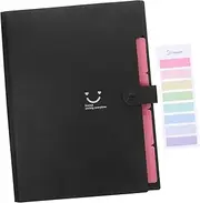 HONMEET 5 Pocket Folder A4 Size Office School Paper Organizer Labels Plastic Material