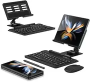 MOAITO for Samsung Galaxy Z Fold 6/5/4/3 Adjustable Stand for Desk, Fully Foldable & Portable Keyboard Stand, Office Mobile Phone Stand Holder with Capacitor Pen and Bluetooth Mouse & Keyboard Set
