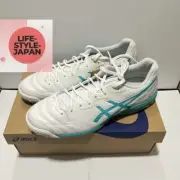 ASICS DESTAQUE K FF TF 1111A218 101 White Sea Glass Men Futsal Shoes US7.5-11.5