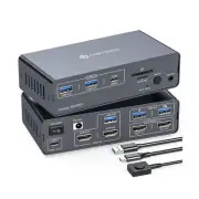 USB C HDMI Docking Station Dual Monitor for Laptop and Computer(13-in-1) Type...