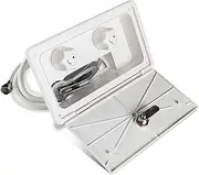 White RV Exterior Shower Box Kit with Lock Boat Marine Camper Motorhome Caravan Accessories RV Parts and Accessories