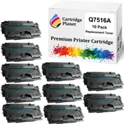 10 Pack Compatible Toner Cartridge Replacement for HP Q7516A 16A (12,000 Pages) for HP Laserjet 5200 5200DTN 5200L 5200n 5200tn