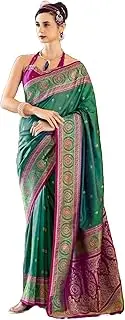 [FASHION BAZAR 365] Women's Pure Soft Banarasi Silk Fabric Traditional Wear Saree 11618, 6
