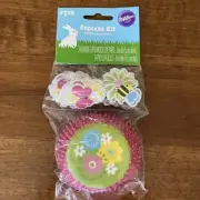 Wilton Cupcake Kit Baking Cups and Butterflies & Bees & Flowers Picks Pack of 24