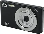 16X Digital Zoom Camera, 44MP Digital Camera for Kids with 2.8 Inch Display, Support 128GB, Point and Shoot Cameras Mini Camera for Teens Students Seniors (Black)