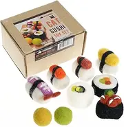 Woolbuddy Cat Toy - Cat Sushi Toy, 8pcs, Wool Cat Toy for Boredom and Stimulating, Cute Interactive Cat Toys for Indoor Cats, Self Play Cat Kitten Toys, Cat Chew Toy, Cat Enrichment Without Catnip