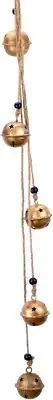 Rustic Hanging Jingle Bells Gold Cowbells Wind Chimes for Garden Patio Yard Lawn