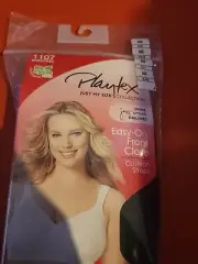 Playtex 1107 Wireless Bra Just My Size Front Close Cushion Straps Black 44D