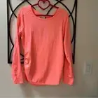 Calia open back ruched long sleeve top size Medium