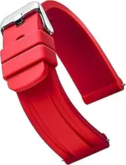 [ALPINE INTERNATIONAL] ALPINE Silicone smooth sporty heavy duty water proof watch strap - Black, White, Orange, Blue & Red in sizes 18 mm, 20 mm, 22 mm, 24 mm & 26 mm