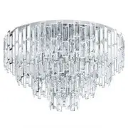 Eglo Calmeilles Modern 3 Tier Large 10LT E14 Crystal CTC Light - Chrome