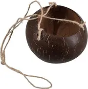 Kisangel Coconut Shell Planter: Orchid Hanging Pot with Drainage Holes Hanging Planter for Outdoor Indoor Plants Garden Home Decorations