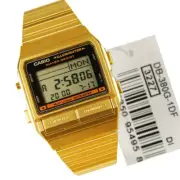 Brand NEW Casio DB-380G-1D DATA BANK Gold 3227 Mod (2012) Men Women Watch RARE