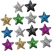 GARIOUANS 14Pcs Sequin Star Patches Embroidery Appliques for Clothing Bags and DIY Crafts Star Design for Unique Decoration and Repair for Tailoring
